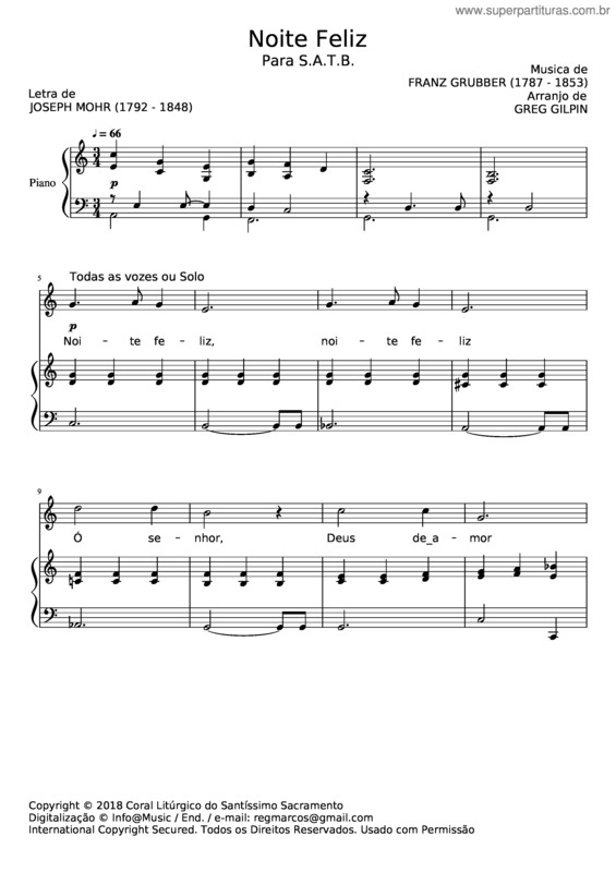 Partitura da música Noite_Feliz