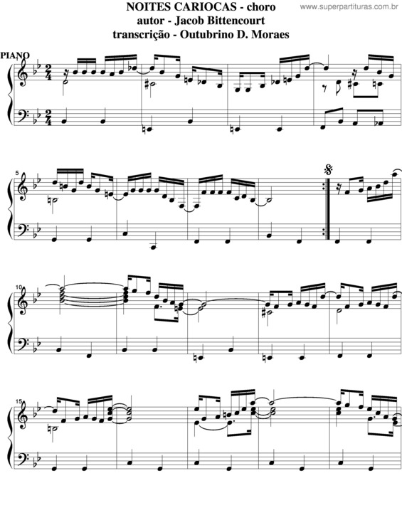 Partitura da música Noites Cariocas v.17