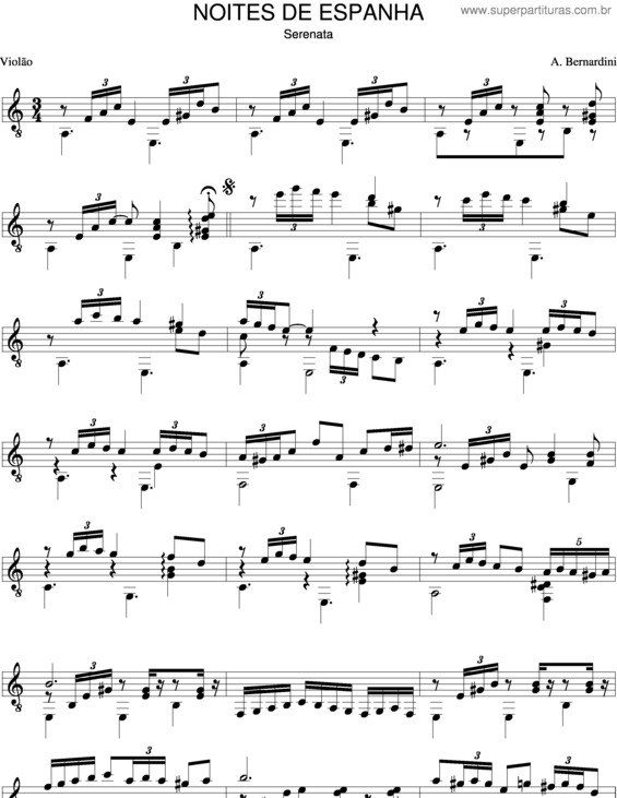 Partitura da música Noites De Espanha v.2