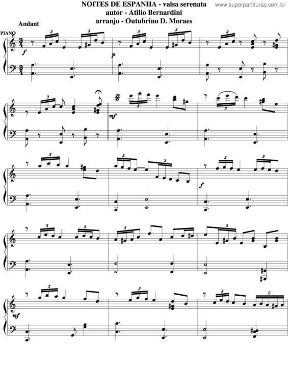 Partitura da música Noites De Espanha v.4