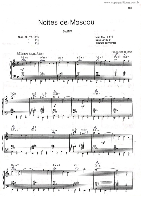 Partitura da música Noites De Moscou