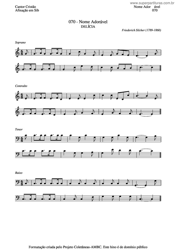 Partitura da música Nome Adorável v.3