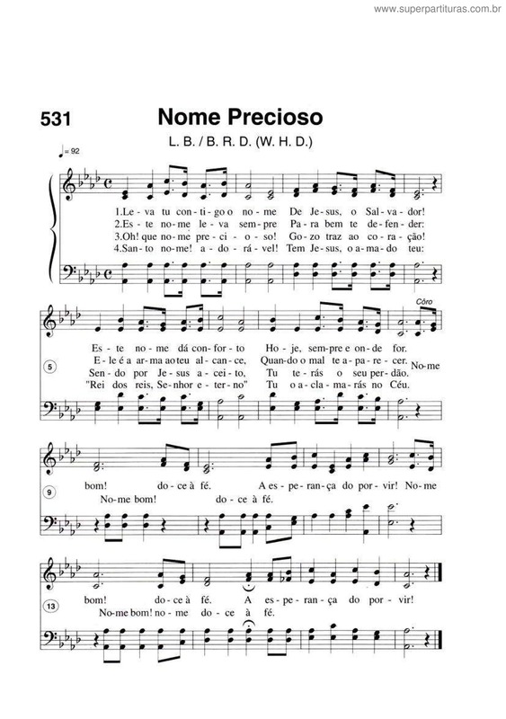 Partitura da música Nome Precioso v.4