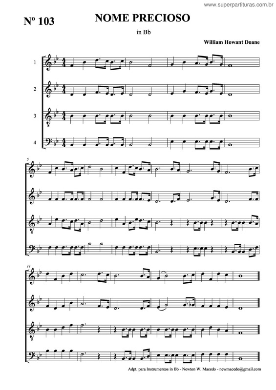 Partitura da música Nome Precioso v.7