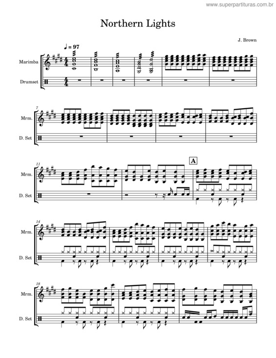 Partitura da música Northern Lights v.2