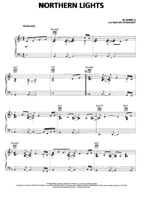 Partitura da música Northern Lights