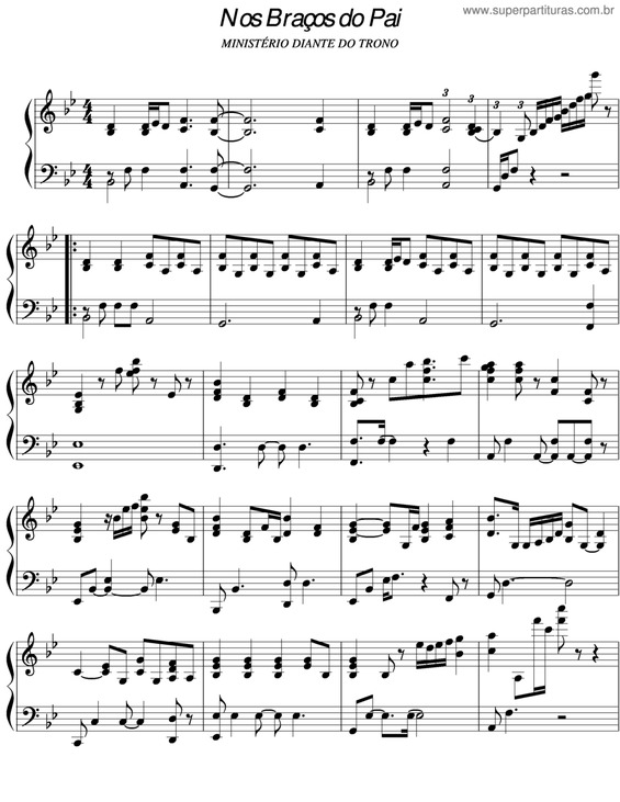 Partitura da música Nos Braços Do Pai v.2