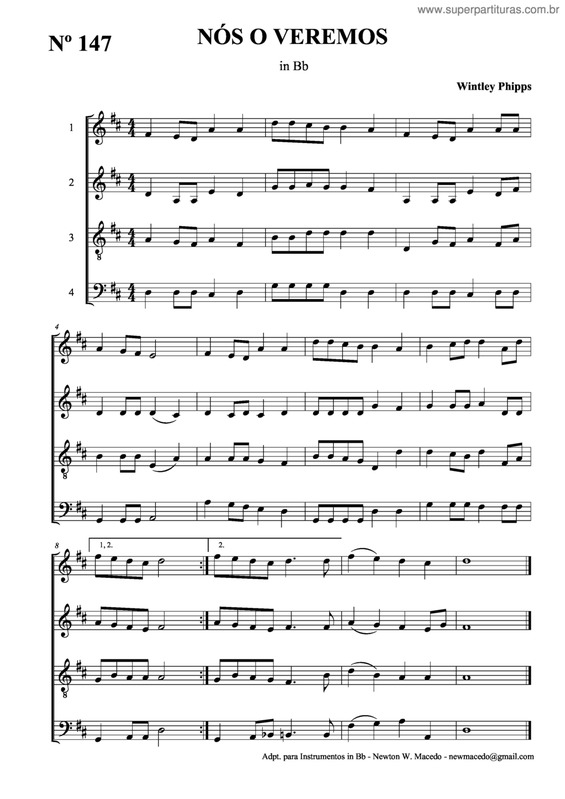 Partitura da música Nós O Veremos v.3