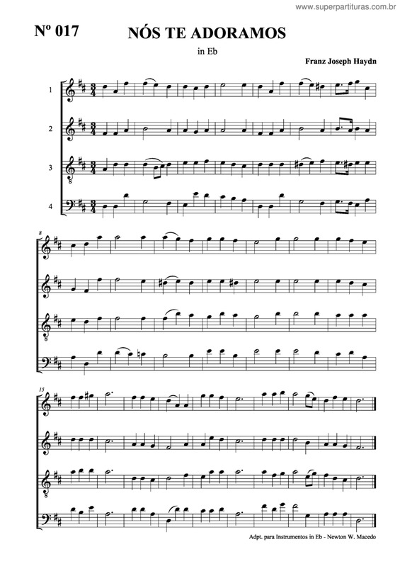 Partitura da música Nós Te Adoramos v.4