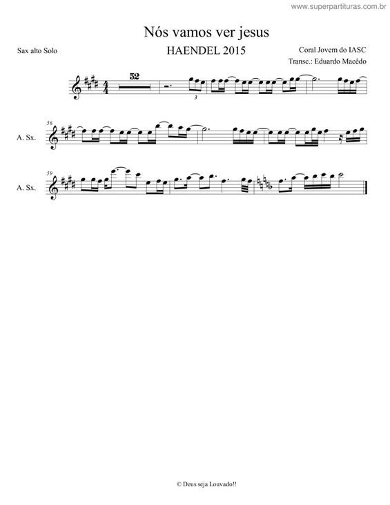 Partitura da música Nós Vamos Ver Jesus v.2