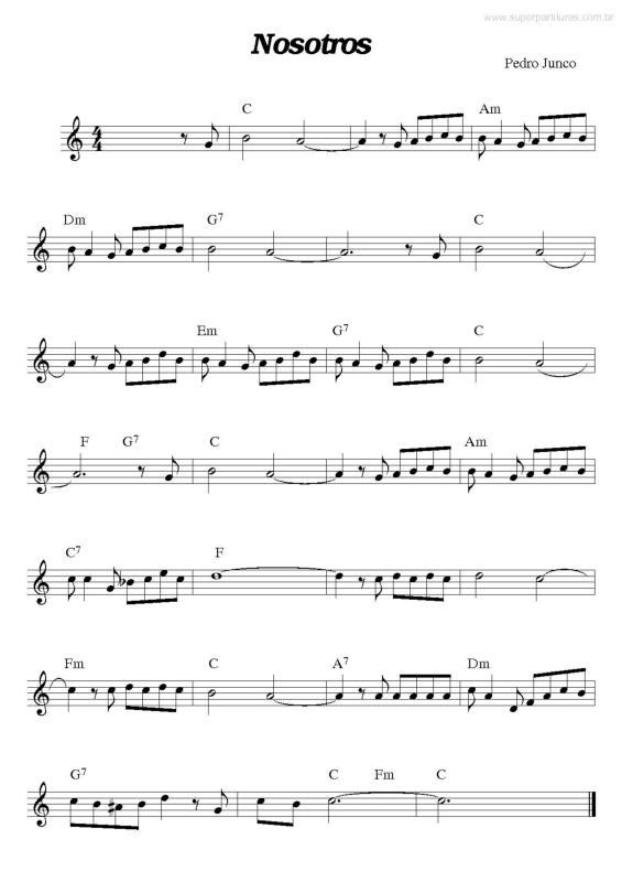 Partitura da música Nosotros v.2