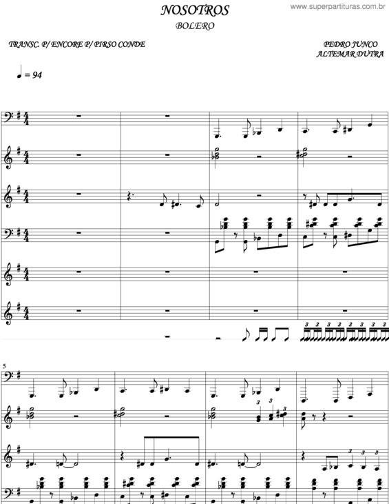 Partitura da música Nosotros v.3