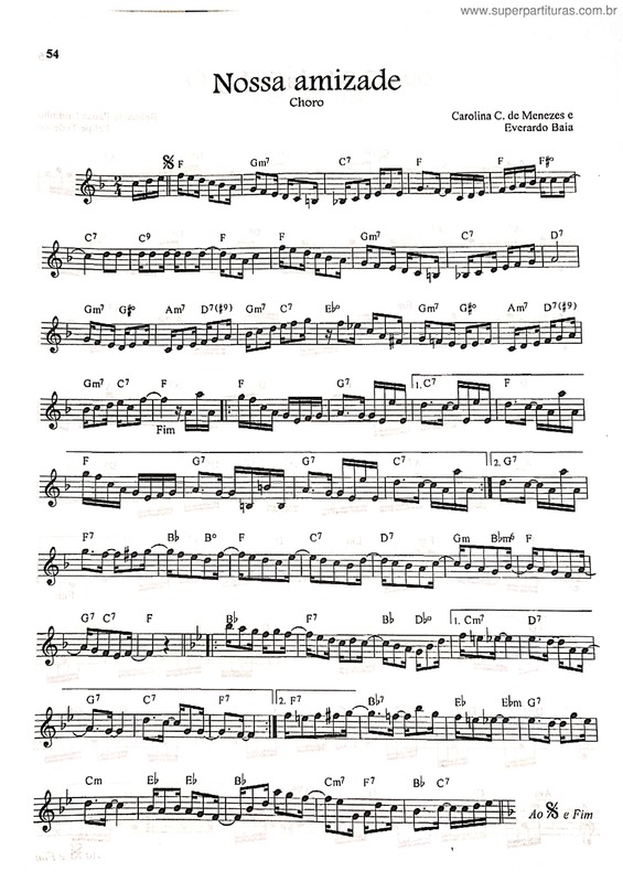 Partitura da música Nossa Amizade v.11