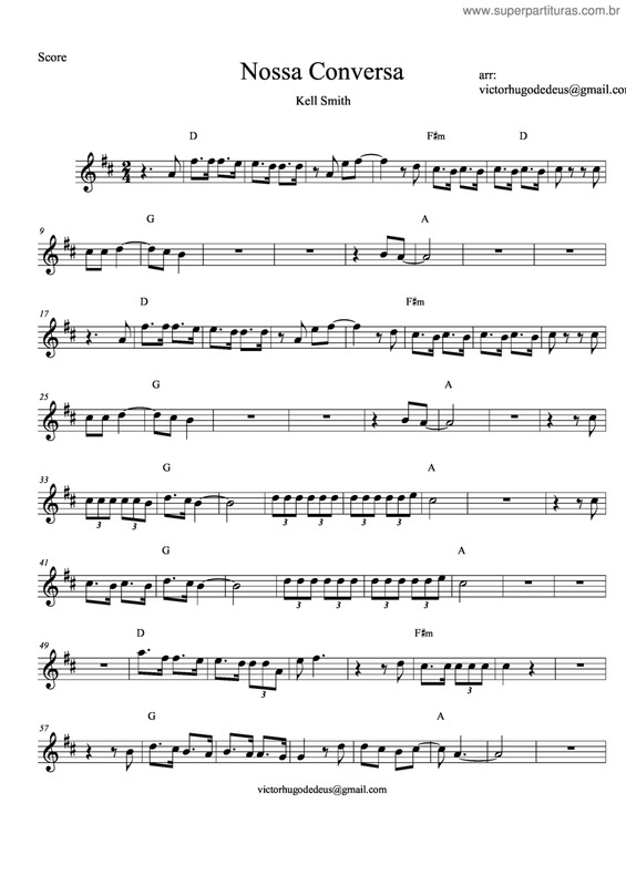 Partitura da música Nossa Conversa