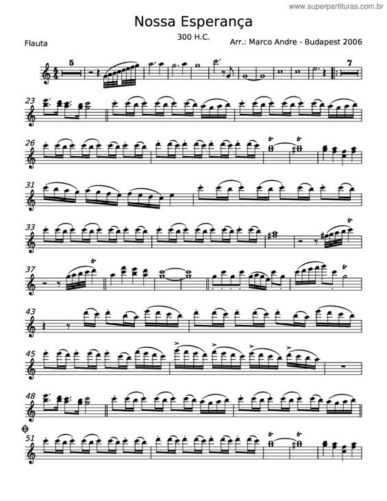 Partitura da música Nossa Esperança – Misc Praise Songs v.5