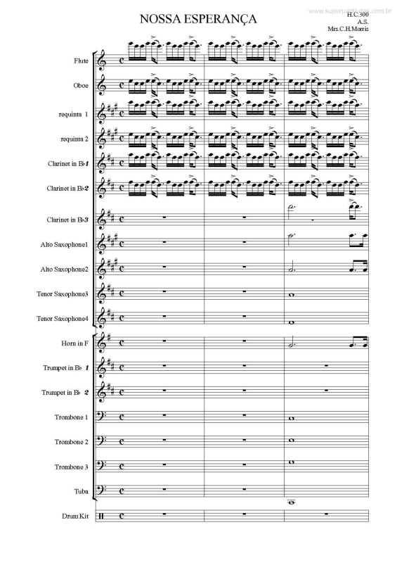 Partitura da música Nossa Esperança