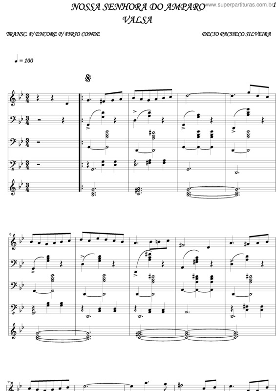 Partitura da música Nossa Senhora Do Amparo v.2