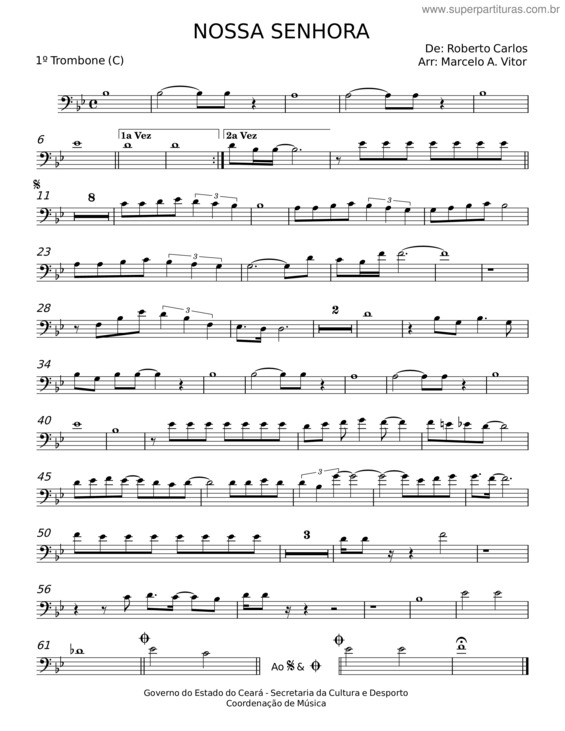 Partitura da música Nossa Senhora v.16