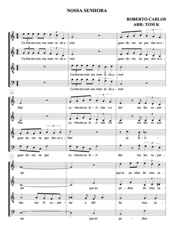 Partitura da música Nossa Senhora v.2