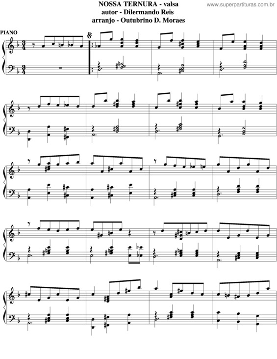 Partitura da música Nossa Ternura v.2