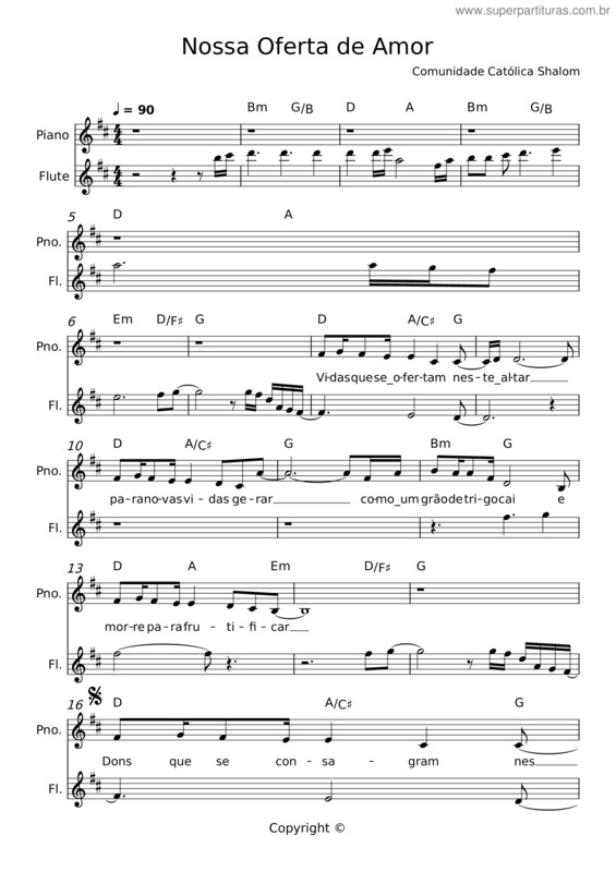Partitura da música Nossa_Oferta_De_Amor