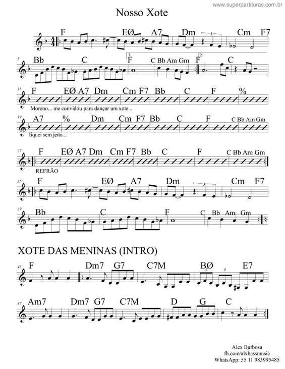 Partitura da música Nosso Xote v.2