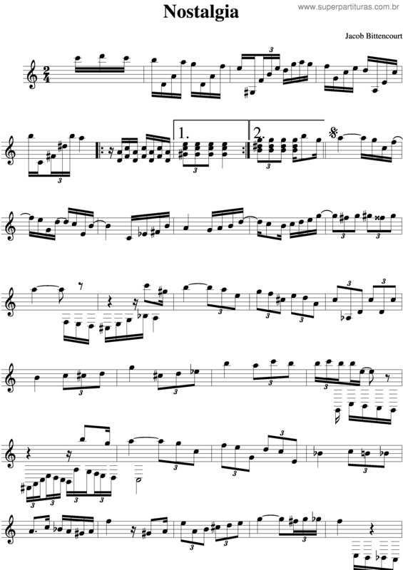 Partitura da música Nostalgia v.3