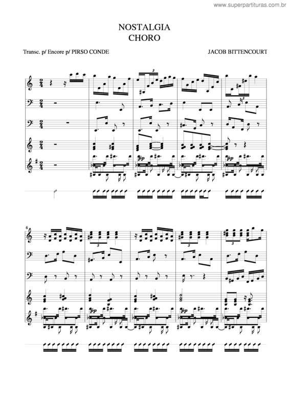 Partitura da música Nostalgia v.6