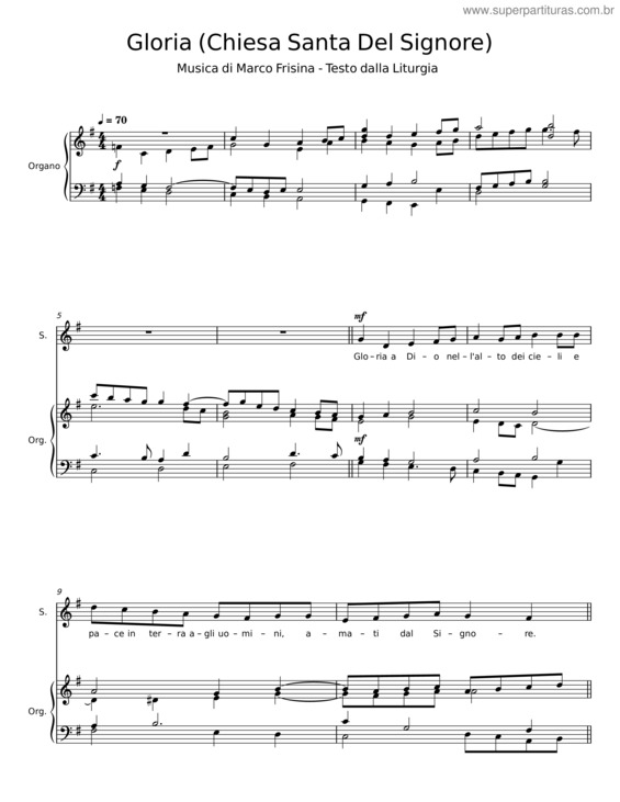 Partitura da música Nostra Gloria È La Croce – Marco Frisina v.3