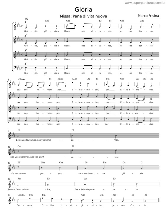 Partitura da música Nostra Gloria È La Croce – Marco Frisina v.4