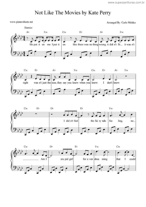 Partitura da música Not Like The Movies v.3