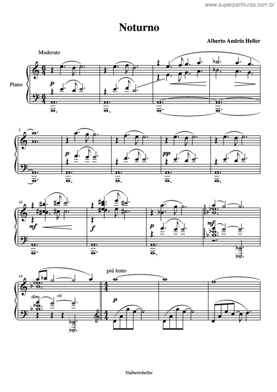 Partitura da música Noturno v.3