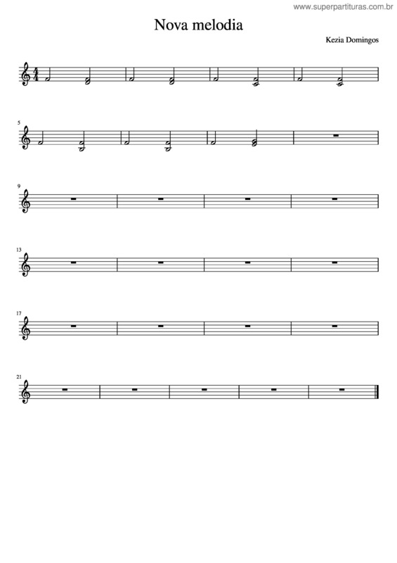 Partitura da música Nova Melodia