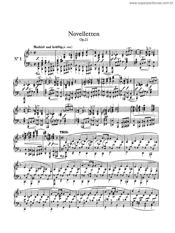 Partitura da música Novelletten