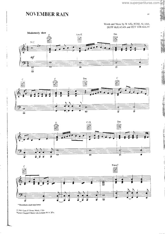 Partitura da música November Rain v.6