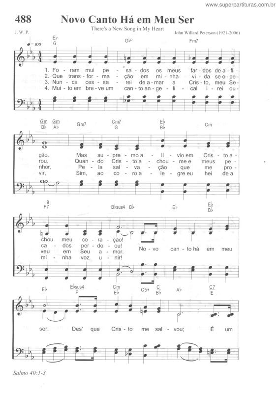 Partitura da música Novo Canto Há Em Meu Ser