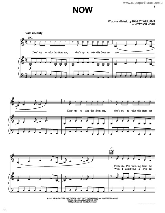 Partitura da música Now v.2