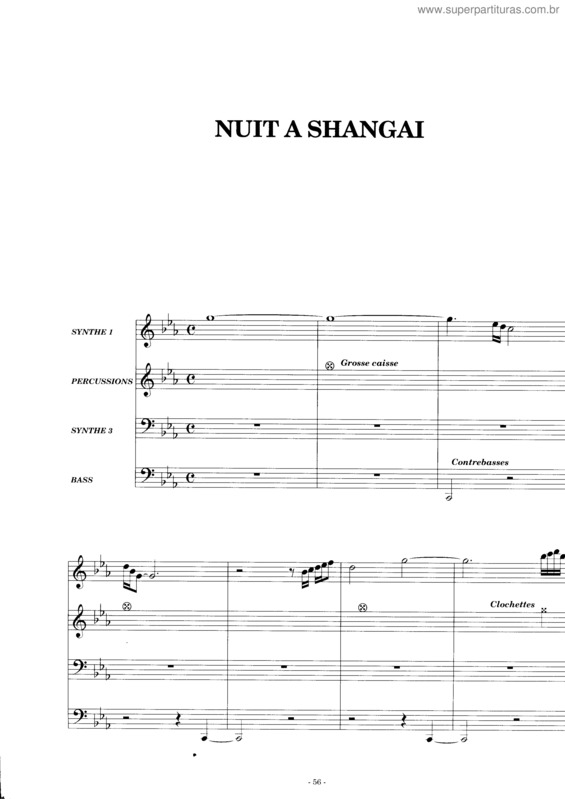 Partitura da música Nuit A Shangai