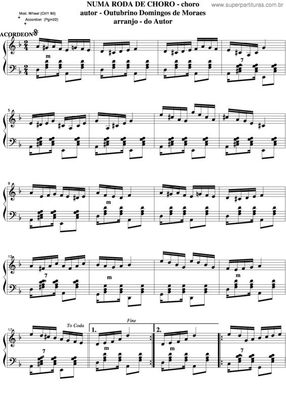 Partitura da música Numa Roda De Choro v.3