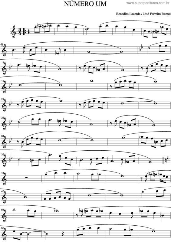 Partitura da música Número Um