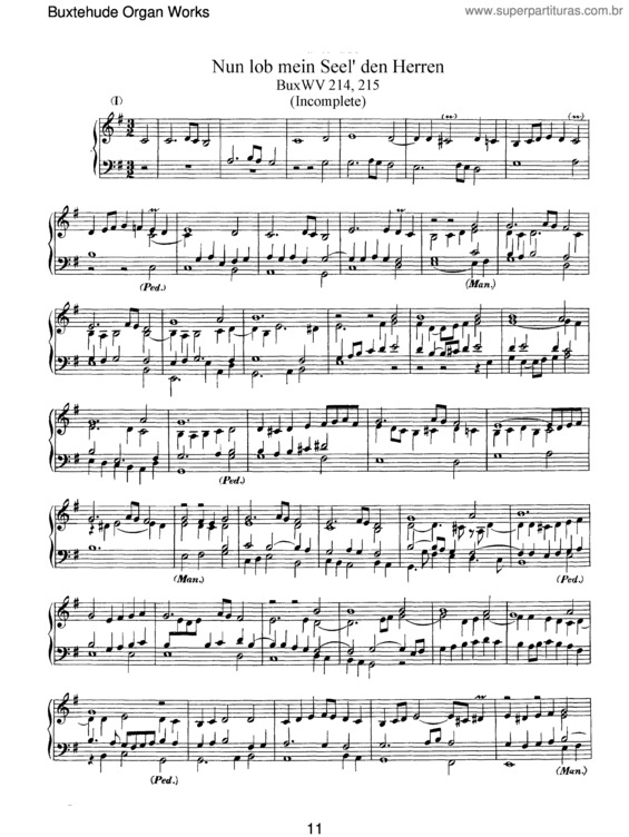 Partitura da música Nun lob, mein Seel, den Herren v.3