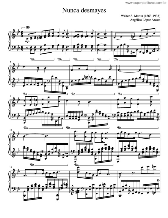 Partitura da música Nunca Desmayes v.2