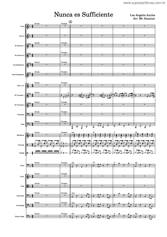 Partitura da música Nunca Es Sufficiente.Mscz.Mscz