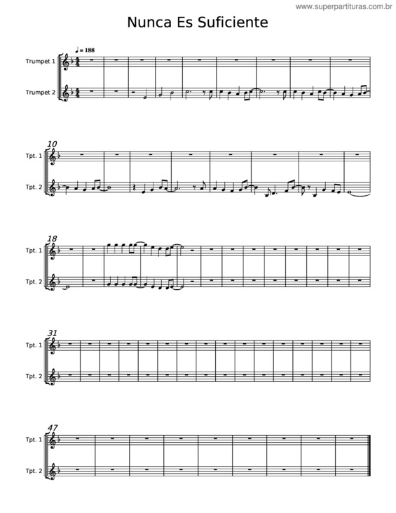 Partitura da música Nunca Es Suficiente – Natalia Lafourcade v.5