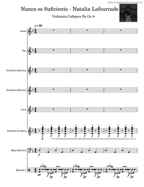 Partitura da música Nunca Es Suficiente – Natalia Lafourcade v.9