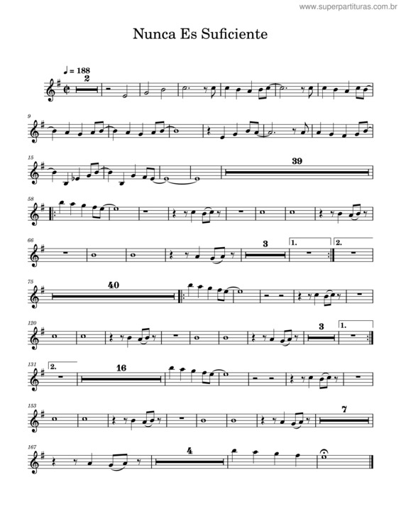 Partitura da música Nunca Es Suficiente v.14