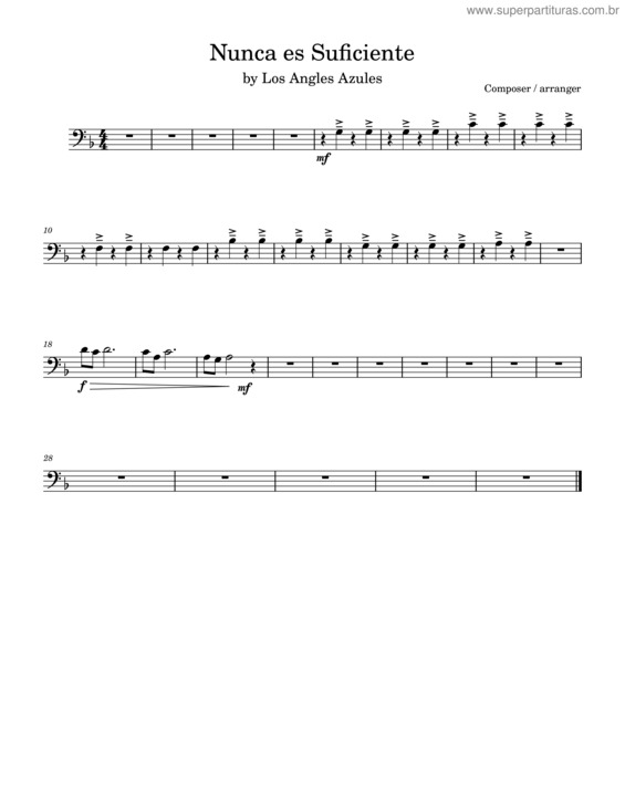 Partitura da música Nunca Es Suficiente v.16