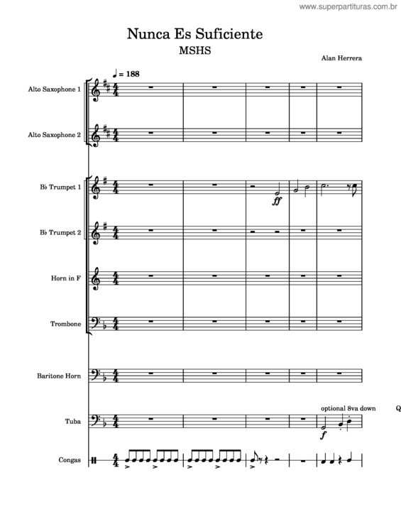 Partitura da música Nunca Es Suficiente v.7