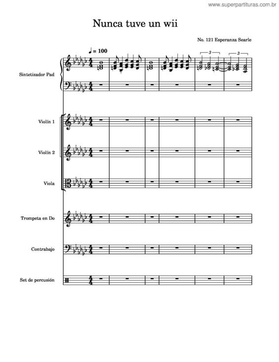 Partitura da música Nunca Tuve Un Wii