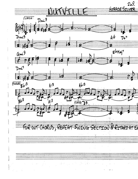 Partitura da música Nutville v.2